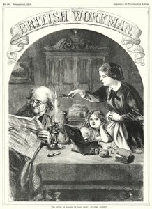 "Han elskede at dvæle ved det blad" (gravering) af John Gilbert