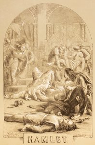 Illustration til Hamlet, fra "The Illustrated Library Shakespeare", udgivet i London 1890 af John Gilbert
