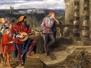 Illustration til De to herrer fra Verona af William Shakespeare af John Gilbert