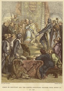 Simon de Montfort og baronerne krævede reformer fra Henrik III, AD 1258 af John Gilbert