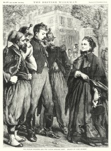 De franske soldater og "den lille engelske dame" (gravering) af John Gilbert
