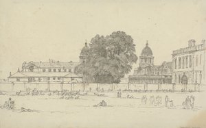 Greenwich Hospital (blæk og vask på papir) af John Glover