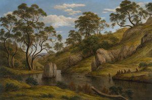 The bath of Diana, Van Diemens Land, 1837 af John Glover