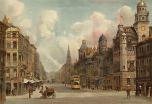 Liverpool: Dale Street, der ser mod øst (farve litho)