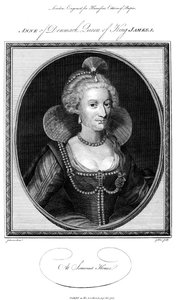 Anne af Danmark 1574-1619, dronningepartner af kong James I, 1786.