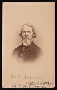 Portræt af Dr. Edward R. Foreman 1808-1885, 12. marts 1872. af John Goldin