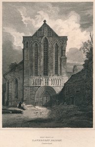 Vestfronten af Lanercost Priory. Cumberland, 1814 af John Greig