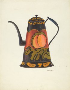 Toleware kaffekande, 19351942.