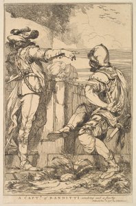 En kaptajn af Banditti, der sender et parti fra femten ætsninger dedikeret til ..., 8. december 1778. af John Hamilton Mortimer