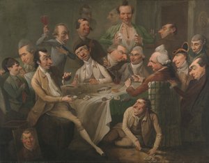 En karikaturgruppe af John Hamilton Mortimer