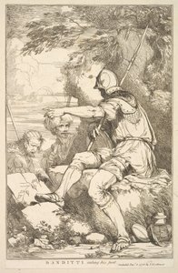 Banditti tager sin post fra femten ætsninger dedikeret til Sir Joshua Reynol..., 8. december 1778. af John Hamilton Mortimer