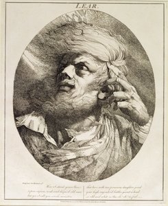 Lear, fra King Lear, Act III, Scene 3, 1776 af John Hamilton Mortimer
