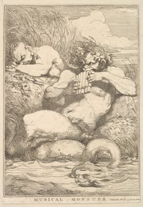 Musikalsk monster fra femten ætsninger dedikeret til Sir Joshua Reynolds, 8. december 1778. af John Hamilton Mortimer