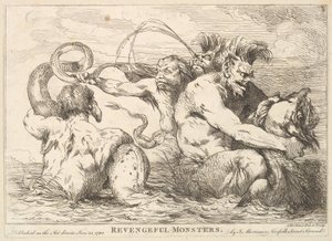 Revengeful Monsters, 25. januar 1780. af John Hamilton Mortimer