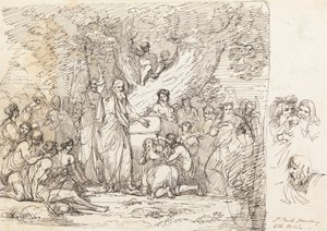Saint Paul prædiker for briterne af John Hamilton Mortimer