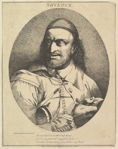 Shylock tolv karakterer fra Shakespeare, 15. marts 1776. af John Hamilton Mortimer