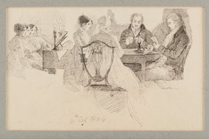 An Evenings Entertainment, 1804 (pen og blæk på papir) af John Harden