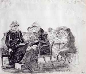 Koncentration, 1815 (pen og blæk på papir) af John Harden