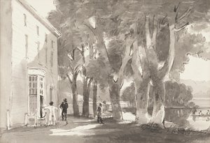 Færge, 1814 (wc på papir) af John Harden