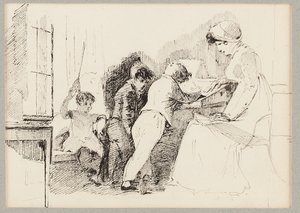 Jessy, Robert, Joseph og Sophie, 1818 af John Harden