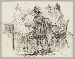 Siddende gruppe, 1808 af John Harden
