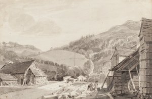 Skelwith, 1821 (wc på papir) af John Harden