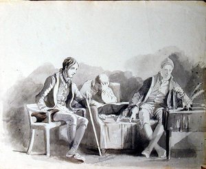 Oprørt (blæk på papir) af John Harden