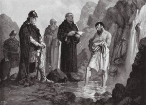 Dåb af Boris I, 864 (litografi) af John Harris Valda