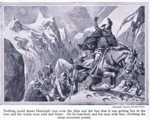 Hvordan Hannibal krydsede Alperne, ca.1950 af John Harris Valda
