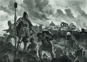 Ivan den Sorte sætter ild til Zhabliak, 1484 af John Harris Valda