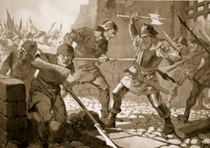 Stussi, borgmester i Zürich, døde i kamp, 1443 af John Harris Valda