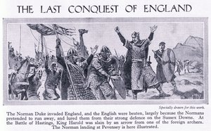 Den sidste erobring af England 1066 e.Kr., c.1950 af John Harris Valda