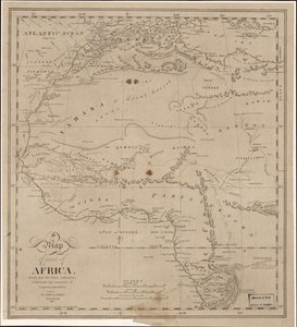 Et kort over en del af Afrika - tegnet af de seneste autoriteter for at illustrere fortællingen om kaptajn James Riley LOC 2009583840 af John Hartshorne