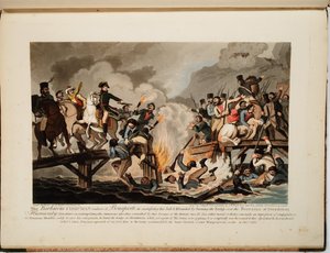 Fransk hær krydser Berezina i november 1812, 1813 af John Hassell
