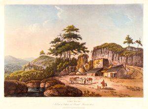 Kalkovne. En udsigt ved Clifton nær Bristol, Gloucestershire, 1798.
