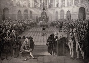 The Irish House of Commons, AD 1790, College Green, Dublin, fra 