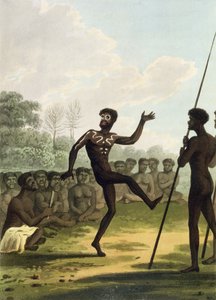 The Dance, aboriginer fra New South Wales indgraveret af Matthew Dubourg (fl.1813-1820) pub. 1813
