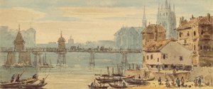 Basel, ca. 1807 (wc og pen og blæk på papir)