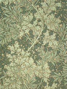 Bladtapet, designet af John Henry Dearle (1860-1932) for Morris and Company