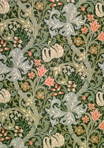 Golden Lily tapet, designet af John Henry Dearle (1860-1932) for Morris and Company, 1897