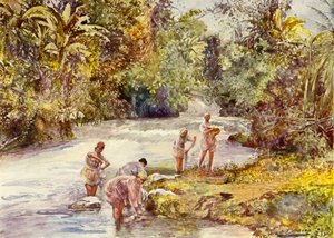 The White River, Jamaica (farve litho)
