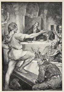 Beowulf svarer hovmodigt til Hunferth, fra 
