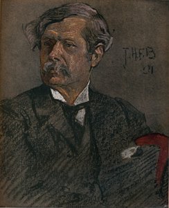 Portræt af Alfred East, c1902 af John Henry Frederick Bacon