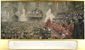 The City Imperial Volunteers i Guildhall, London, 1900. af John Henry Frederick Bacon