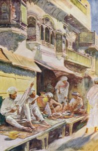 Arbejdere i en indisk basar af John Henry Frederick Bacon