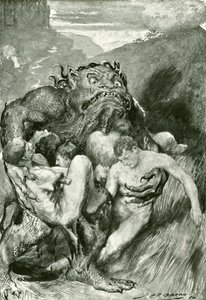 Ondskabens dæmon greb dem grådigt med sin voldsomme ravende af John Henry Frederick after Bacon