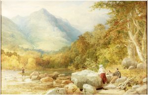 Gate Crag, Borrowdale (akvarel på papir)