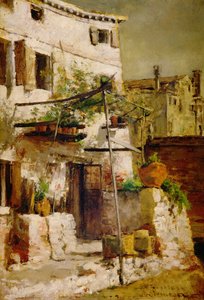 En venetiansk scene, 1877 af John Henry Twachtman