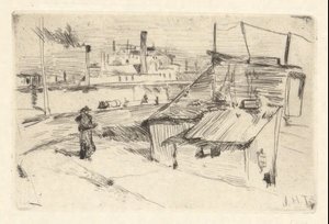 Bridgeport Shanties af John Henry Twachtman