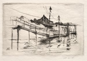Gangbro, Bridgeport, Connecticut. af John Henry Twachtman